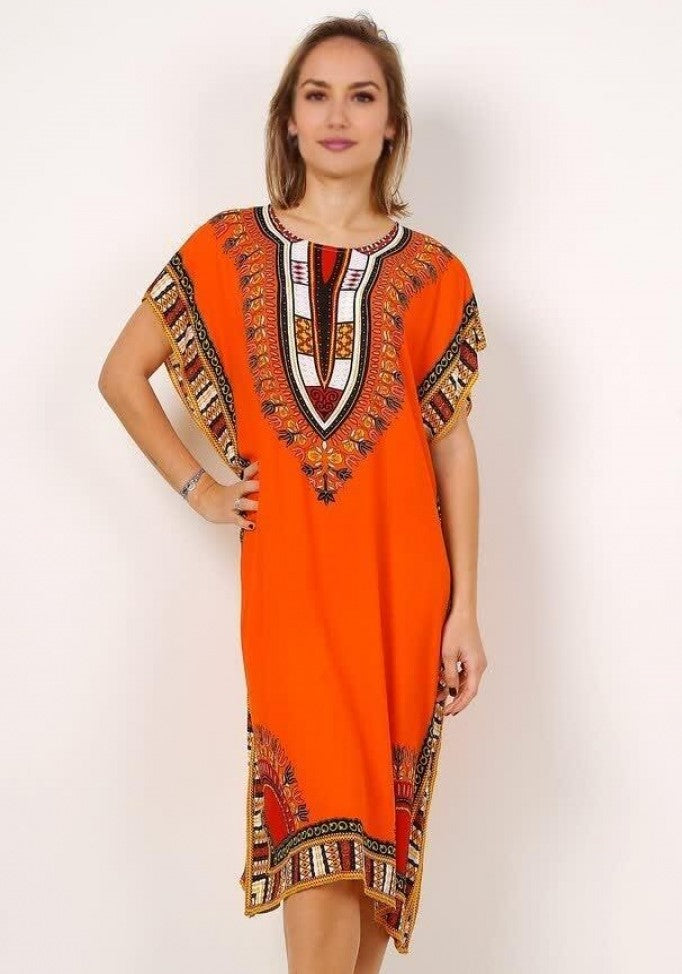 Καφτάνι midi ethnic printed