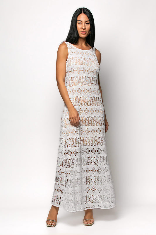 Φόρεμα maxi από δανδέλα