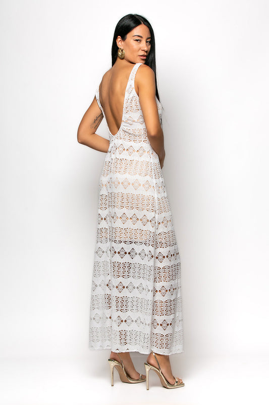 Φόρεμα maxi από δανδέλα