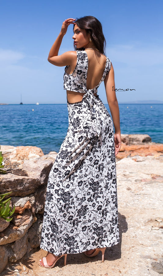 Φόρεμα maxi floral detailed