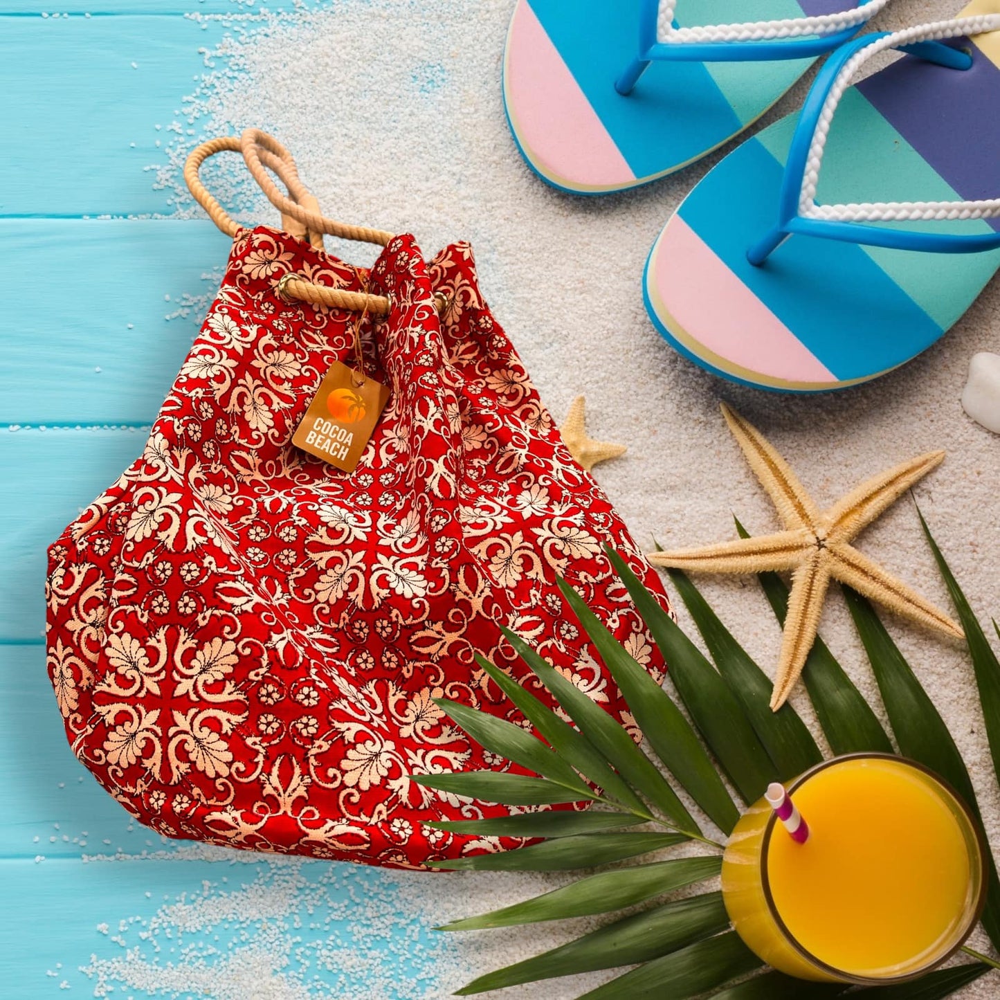 Σακίδιο πλάτης με σχοινί floral