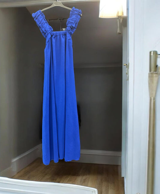 Φόρεμα maxi crepe detailed