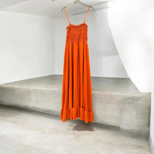 Φόρεμα maxi crepe detailed