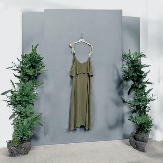 Φόρεμα maxi viscose detailed