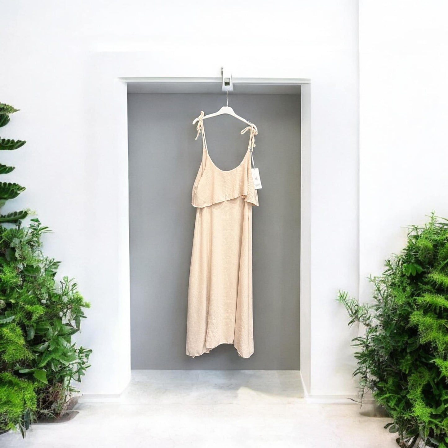 Φόρεμα maxi viscose detailed