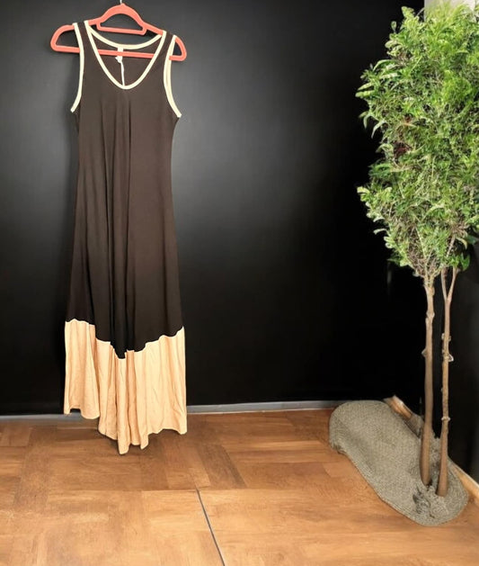 Φόρεμα maxi δίχρωμο