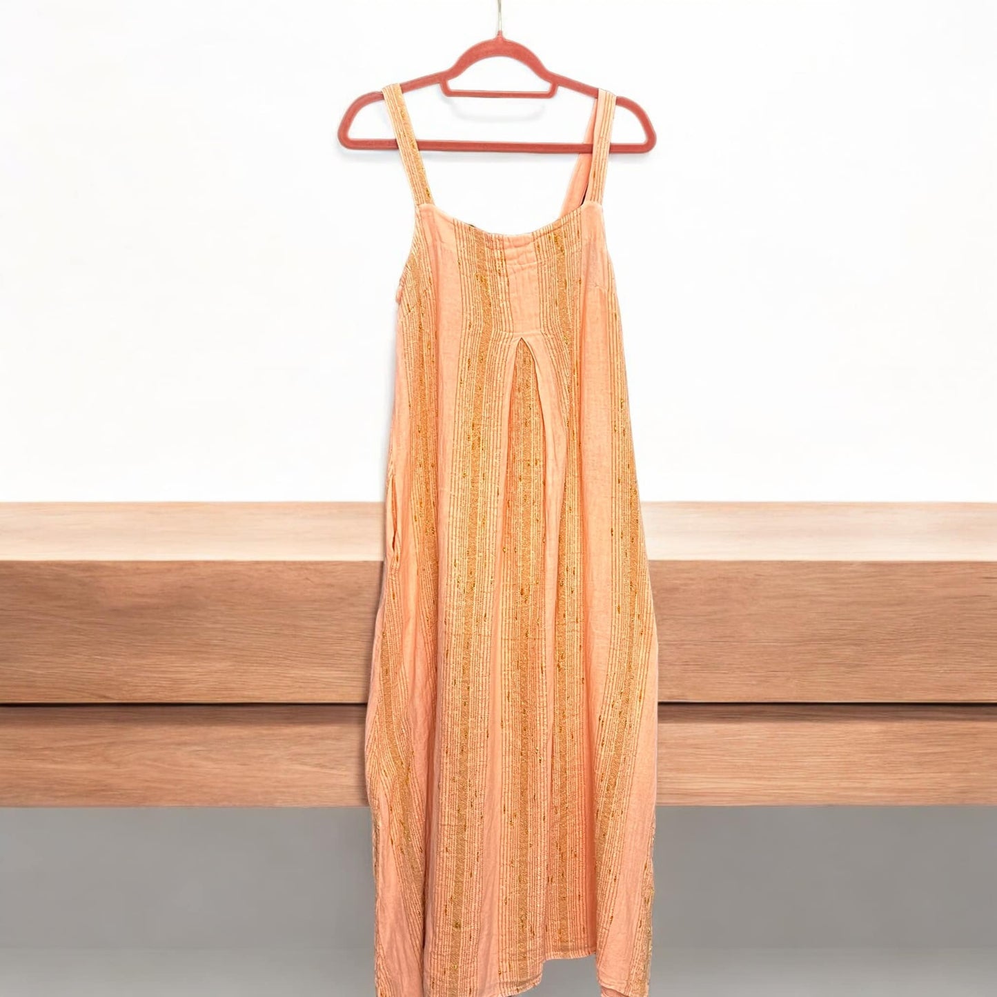 Φόρεμα maxi βαμβακολινό με lurex