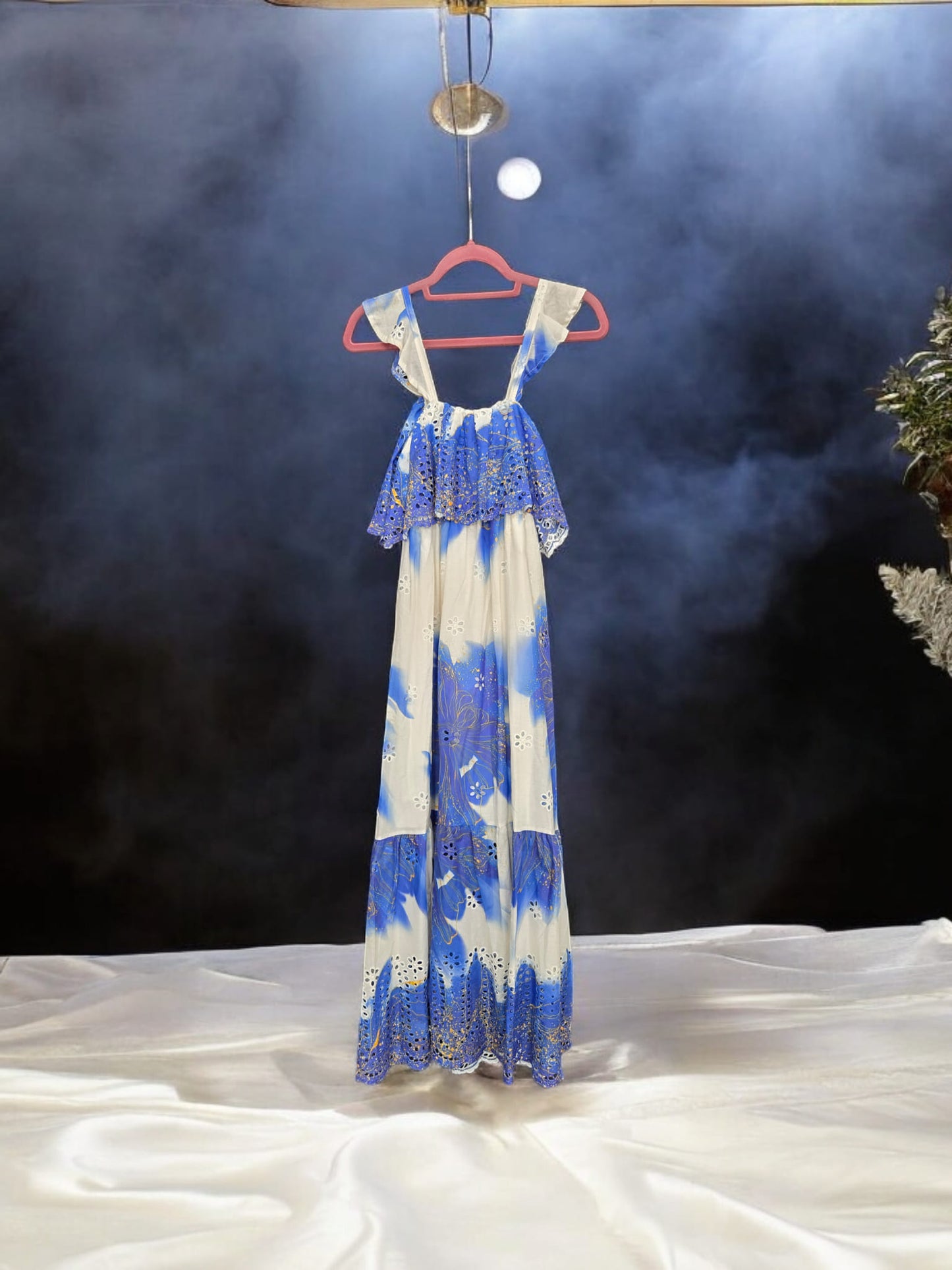 Φόρεμα maxi κηπούρ detailed