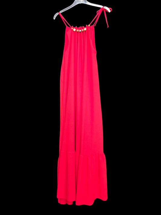 Φόρεμα maxi με τούνελ και χάνδρες