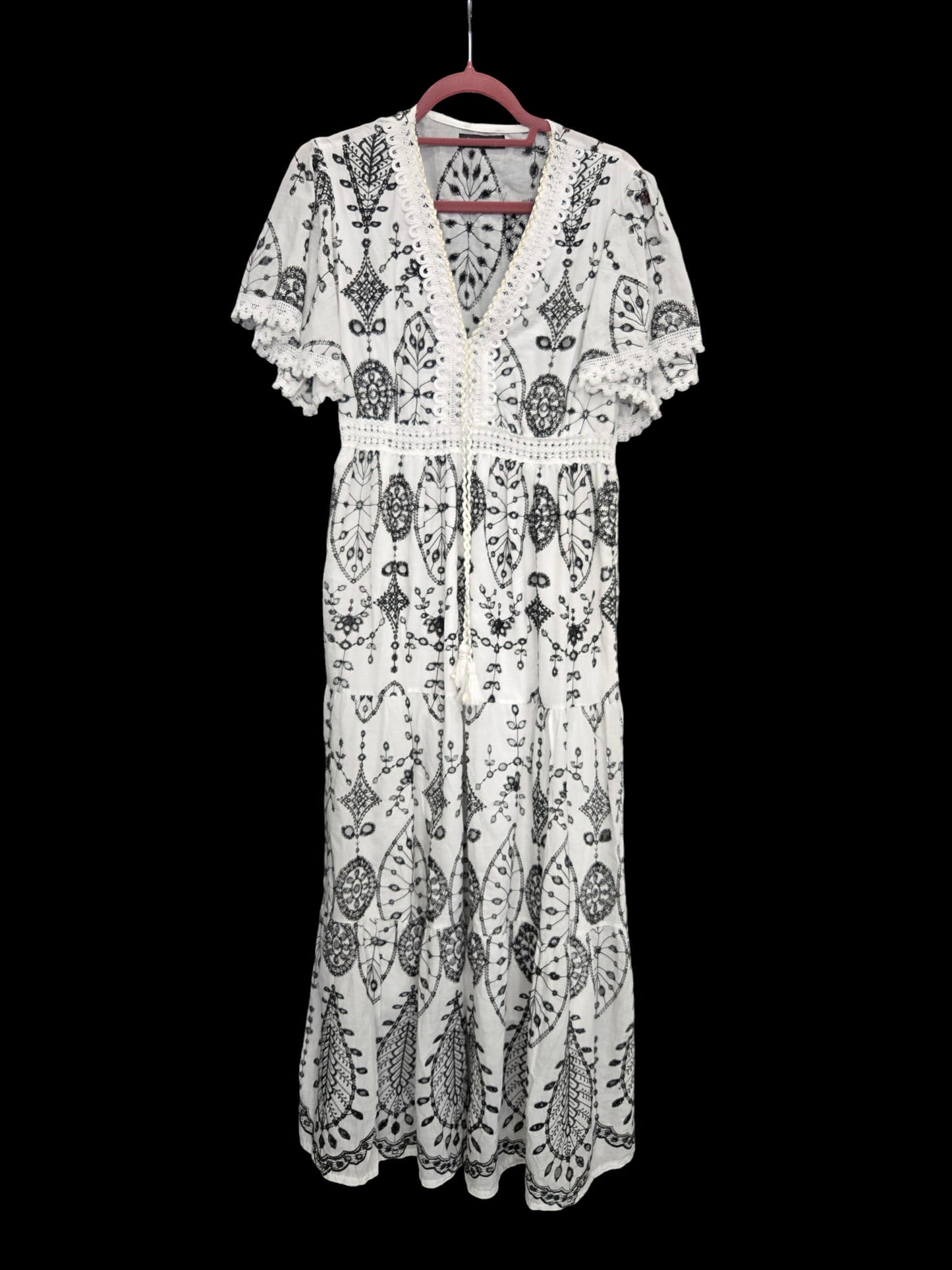 Φόρεμα maxi κηπούρ detailed