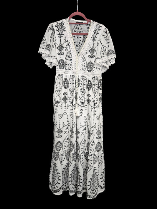 Φόρεμα maxi κηπούρ detailed