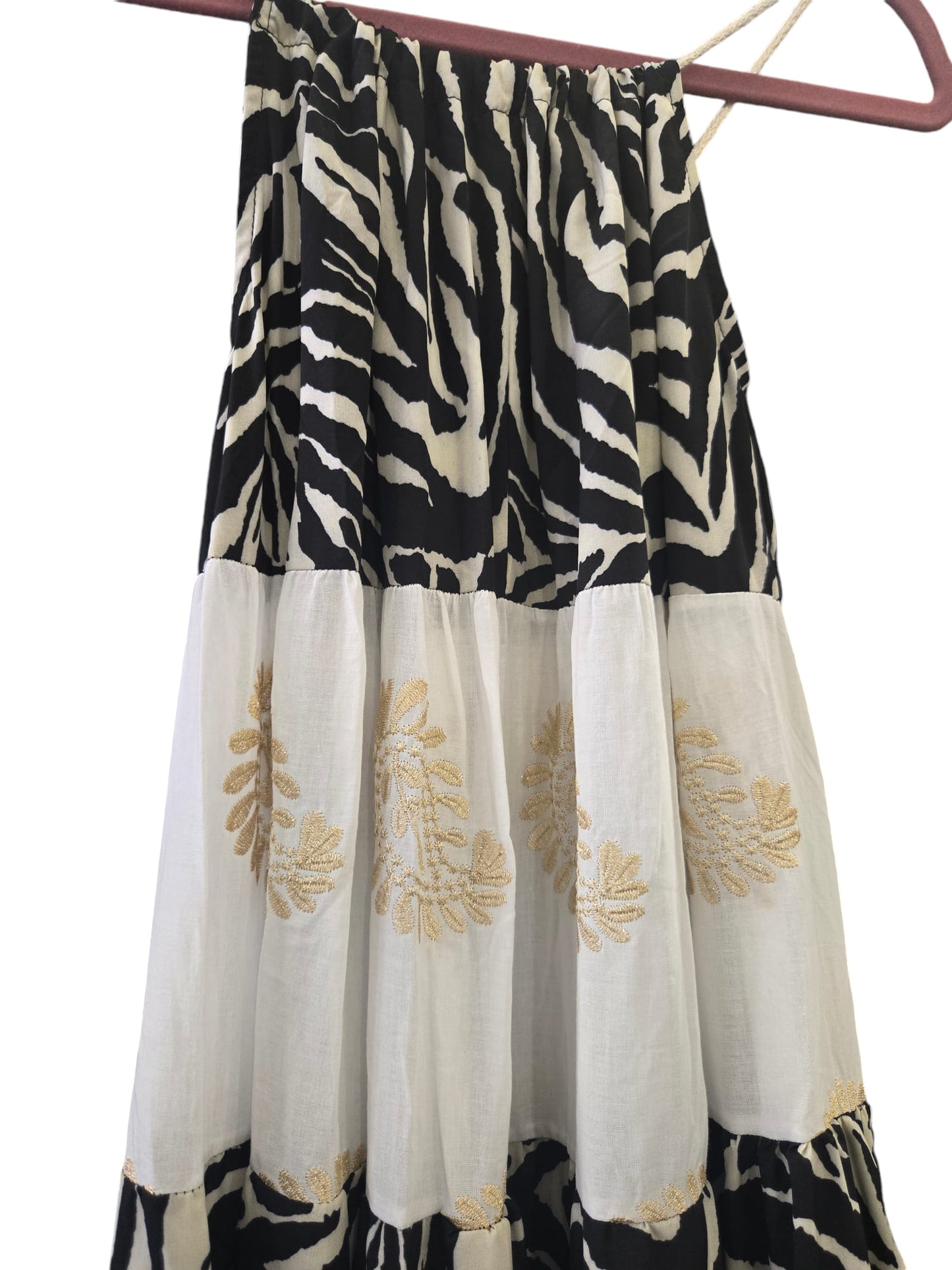 Φόρεμα μακρύ animal printed με lurex