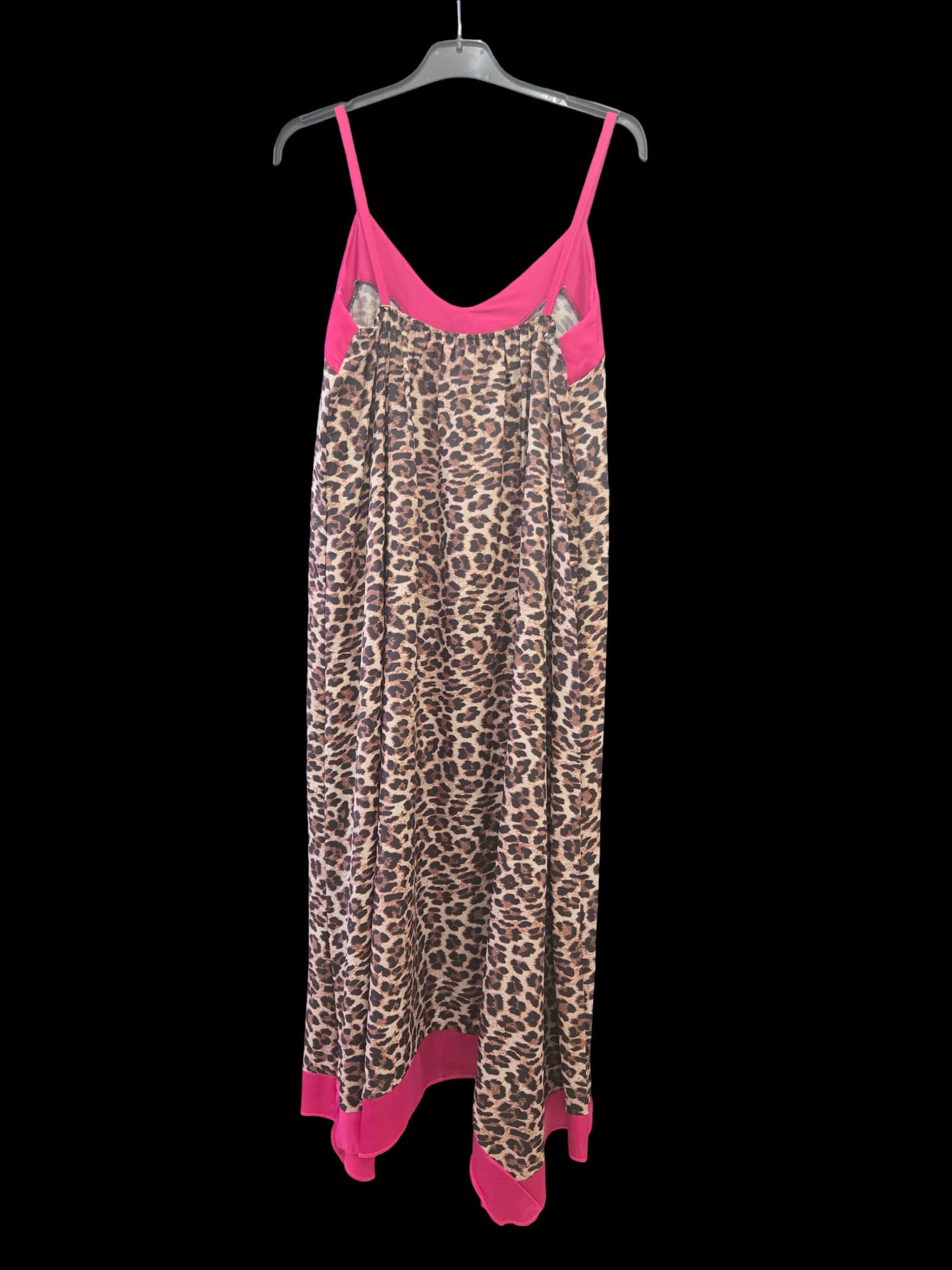 Φόρεμα maxi σατινέ animal printed