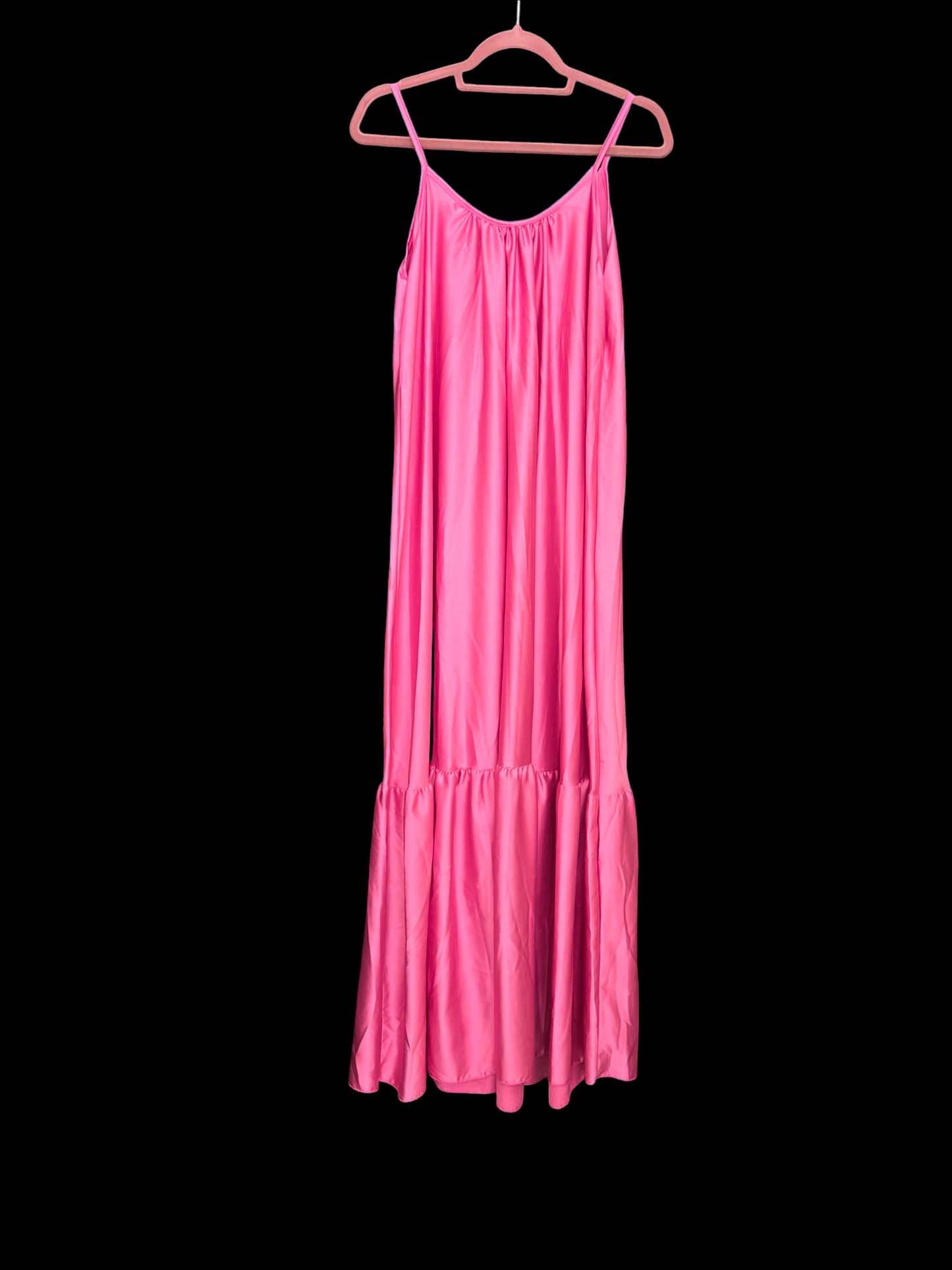 Φόρεμα maxi satin Α γραμμή