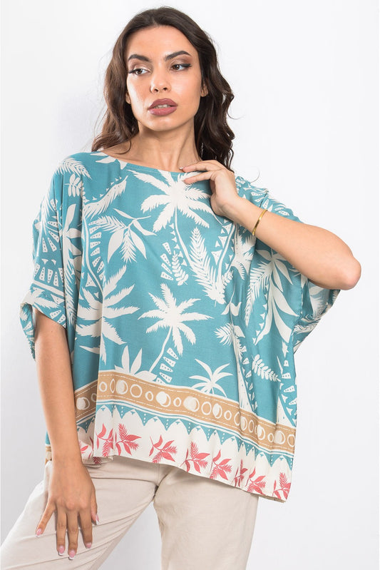 Μπλούζα loose floral