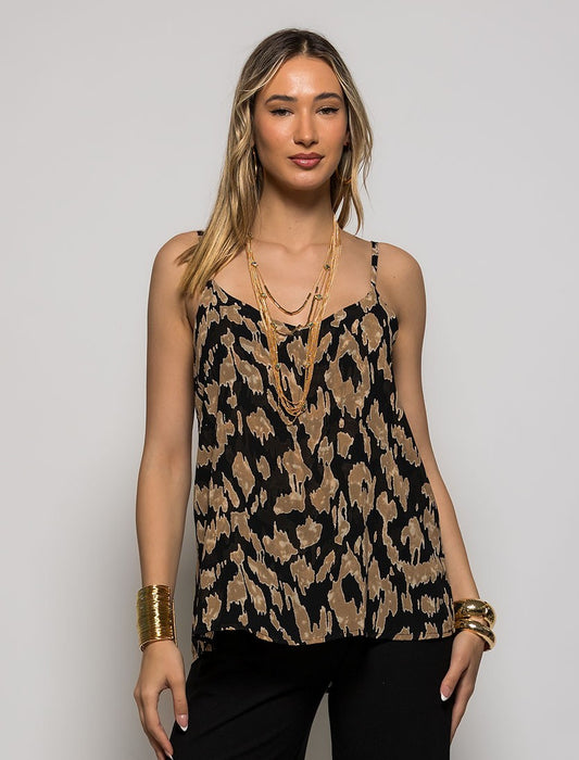 Μπλούζα ζορζέτα animal printed