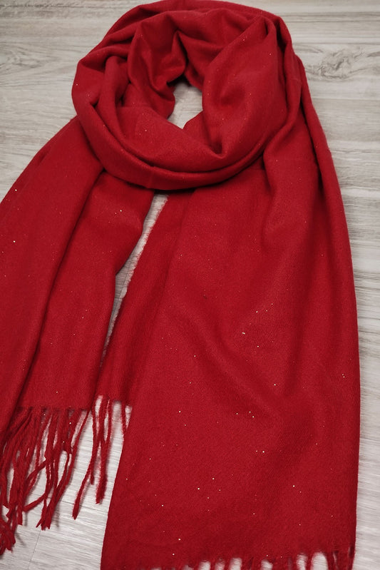 Κασκόλ - Πασμίνα με κρόσσια και strass