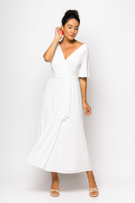 Φόρεμα maxi croise detailed