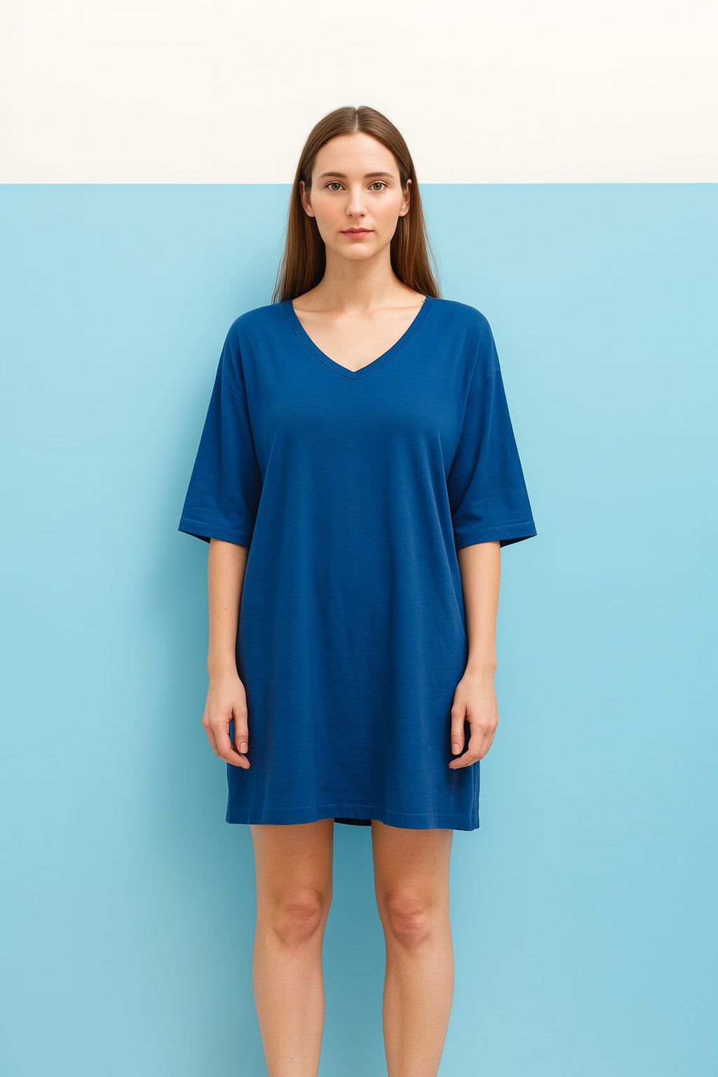 Φόρεμα midi viscose loose