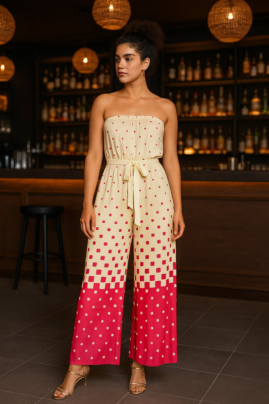 Ολόσωμη φόρμα satin strapless