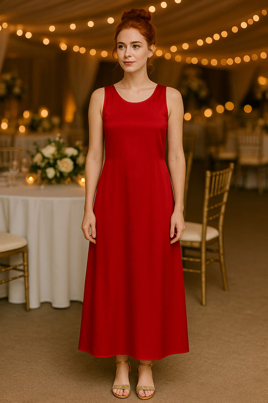 Φόρεμα maxi σατινέ/viscose