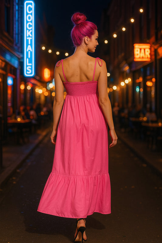 Φόρεμα maxi girly ποπλίνα