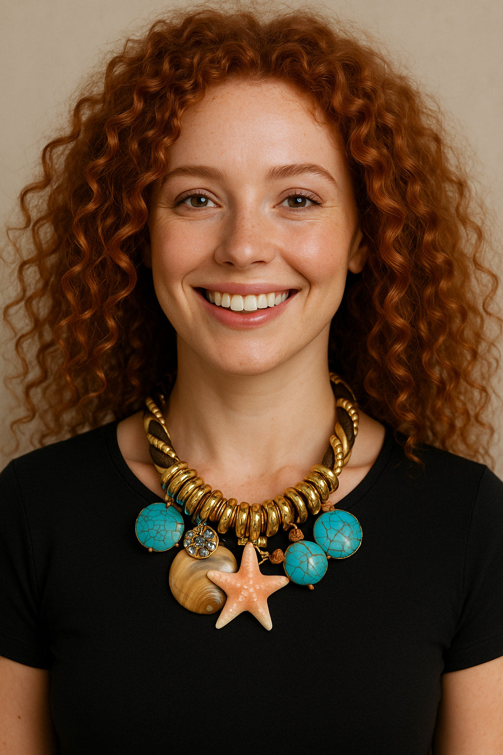 Κολιέ boho με θαλασσινά στοιχεία