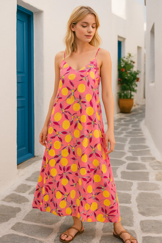 Φόρεμα maxi frutti printed