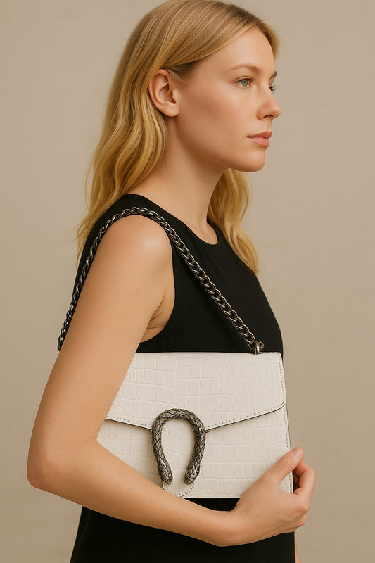 Τσάντα δερματίνης croco