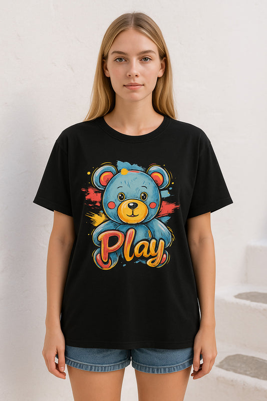 T-Shirt βαμβακερό με αρκούδο