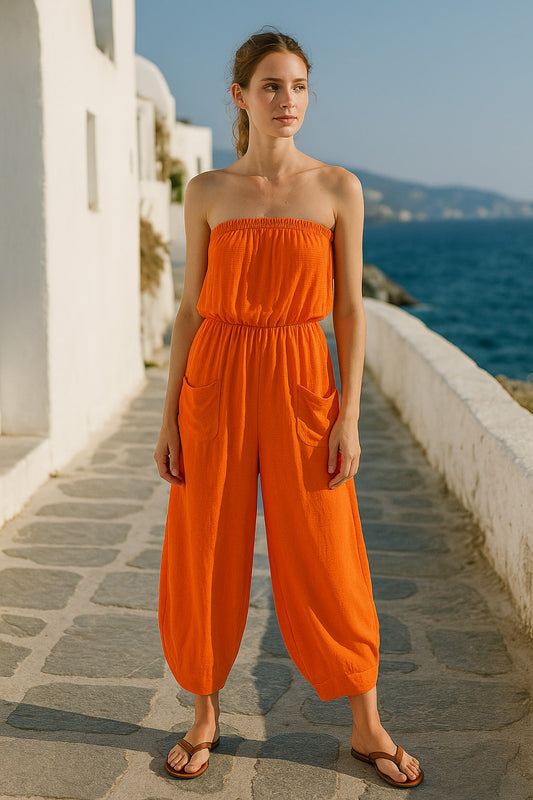 Ολόσωμη φόρμα strapless τύπου βράκα