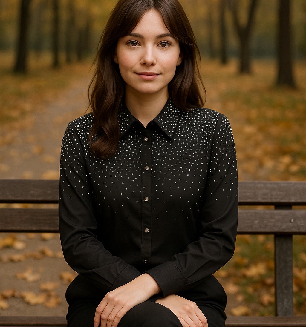 Πουκάμισο elegant με strass