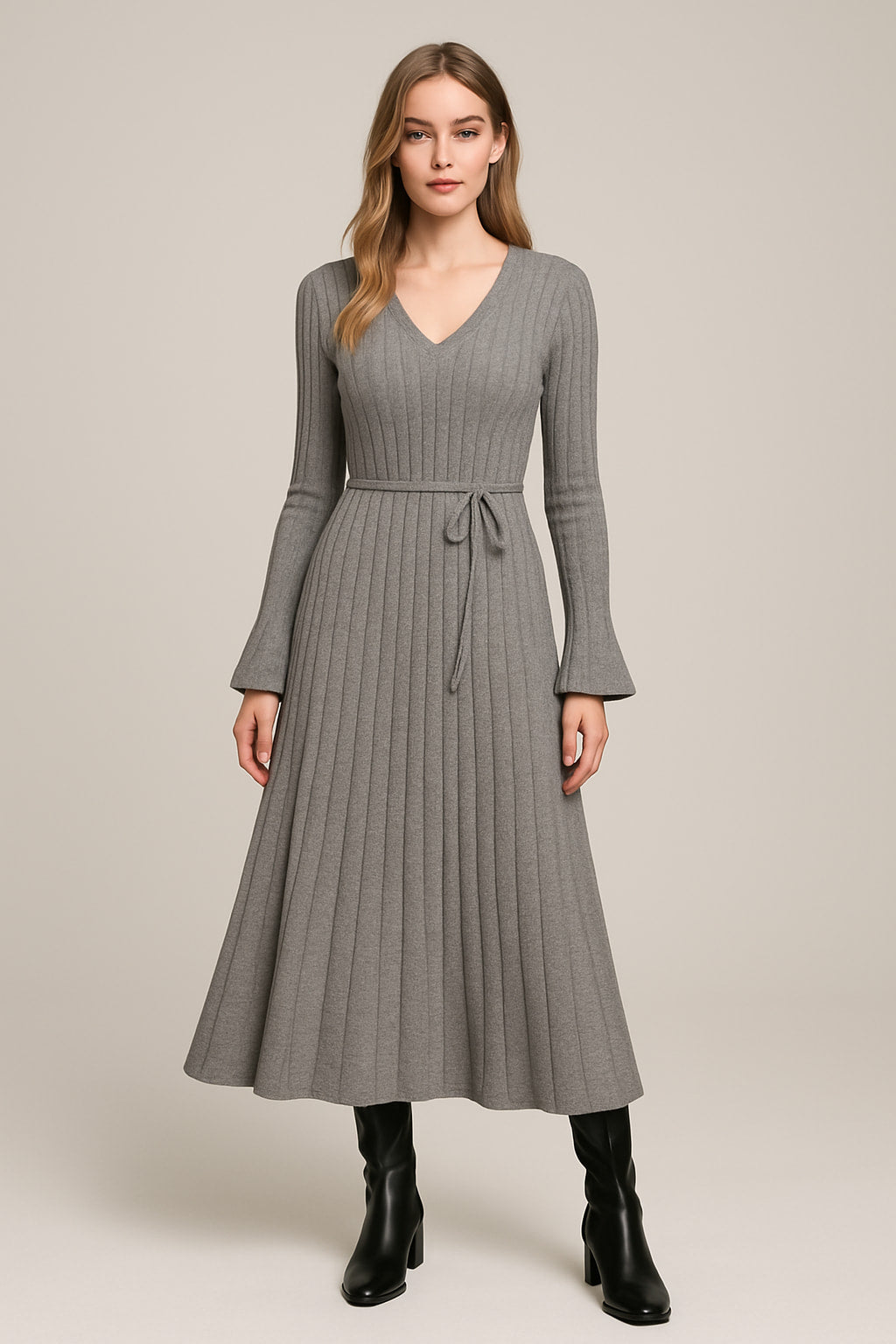 Φόρεμα midi/maxi rib πλεκτό