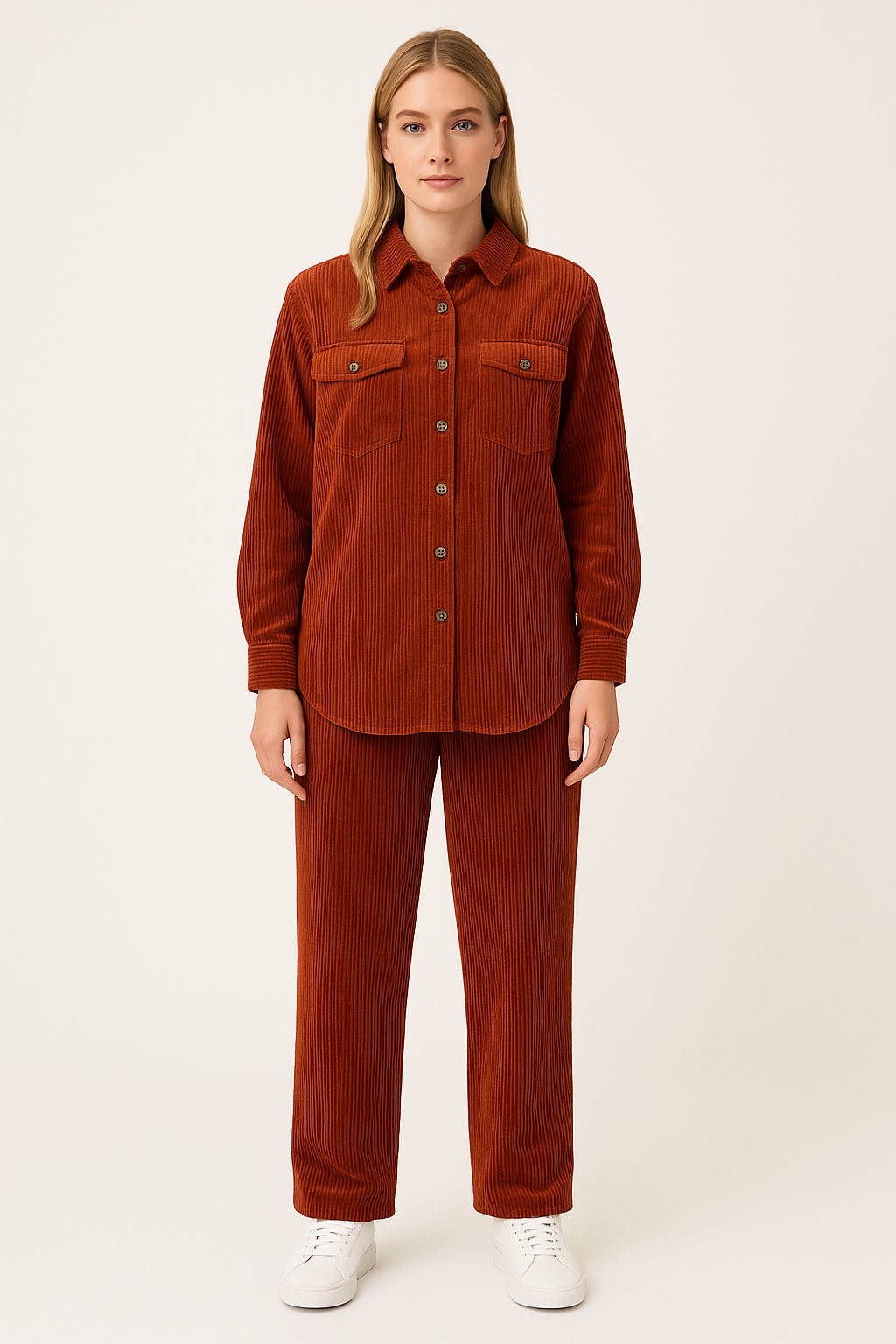 Σετ κοτλέ πουκάμισο - παντελόνι