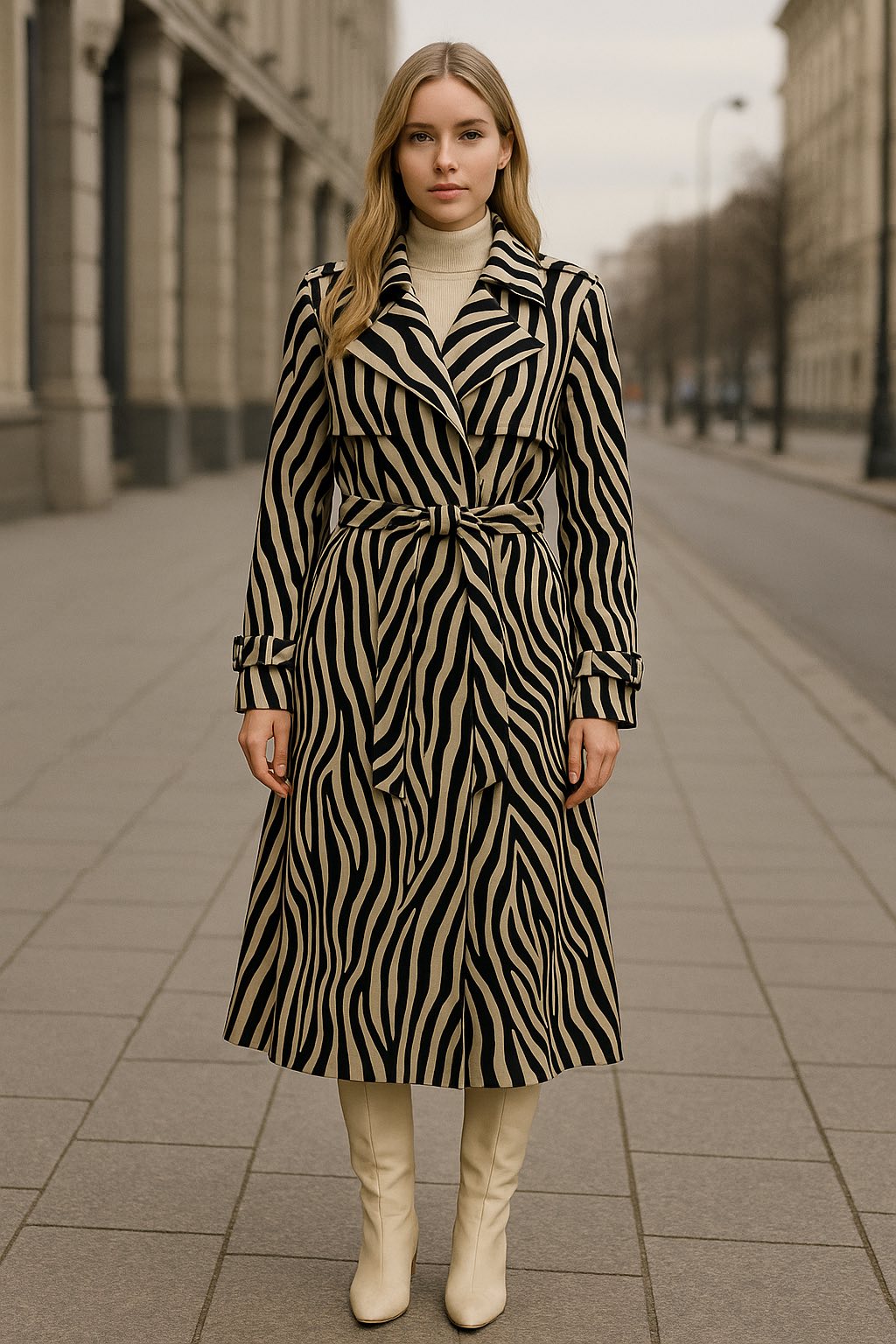 Καπαρντίνα αλκαντάρα animal printed