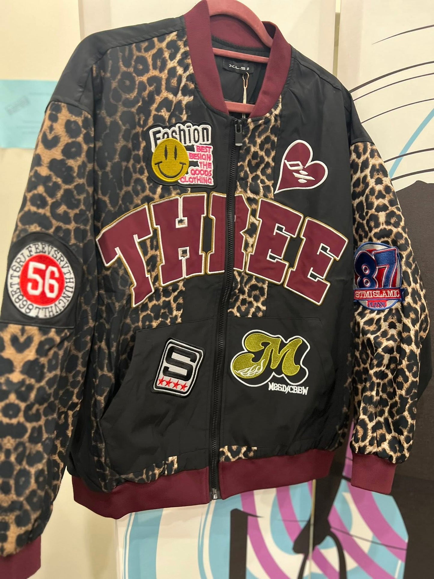 Bomber Jacket oversized animal printed με στάμπες
