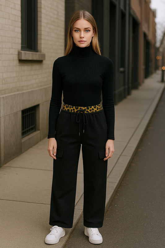 Παντελόνι cargo με animal print