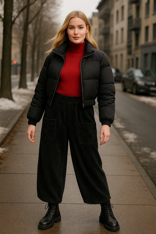 Βράκα baggy κοτλέ