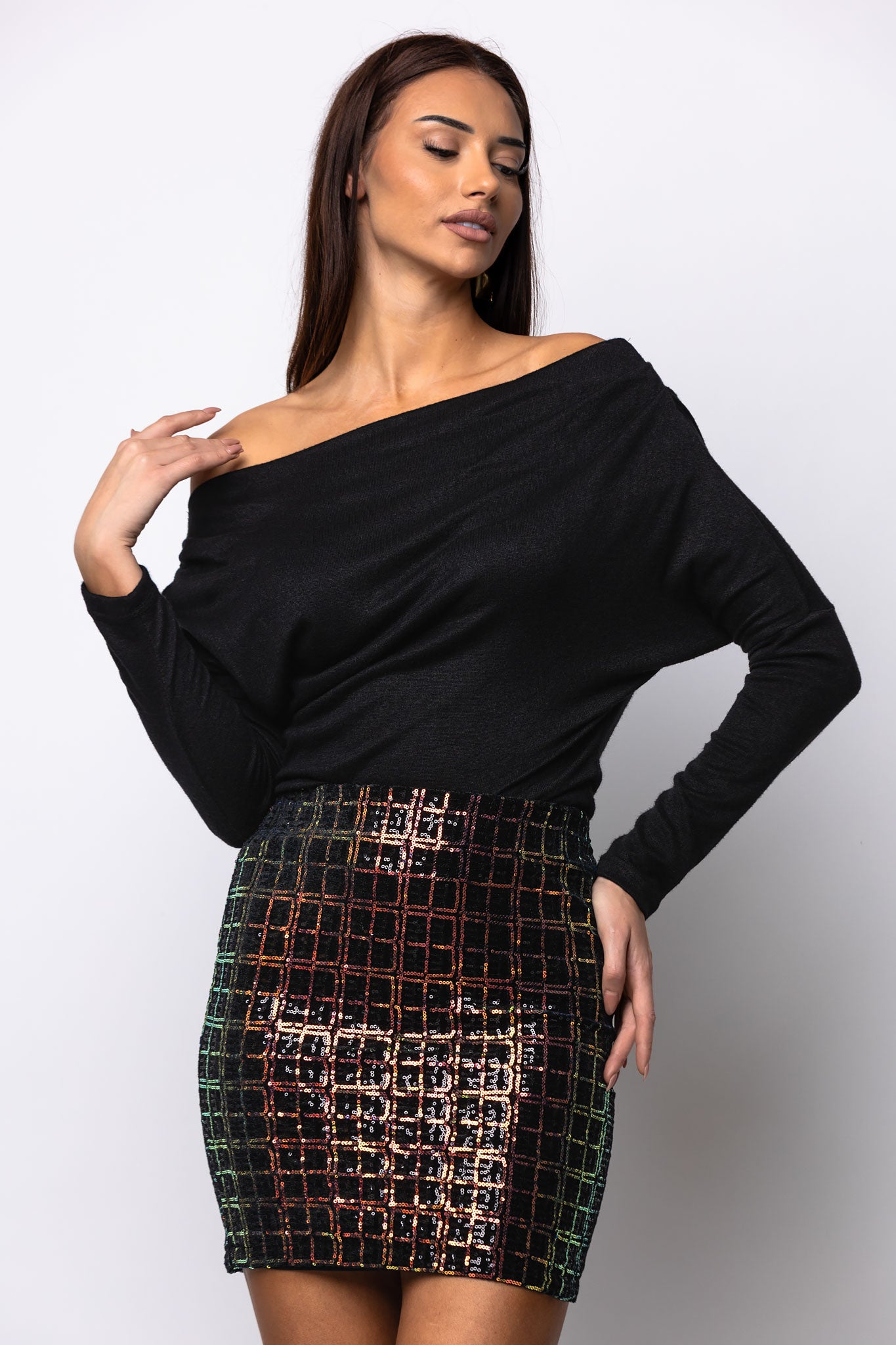 Φούστα mini με παγιέτες