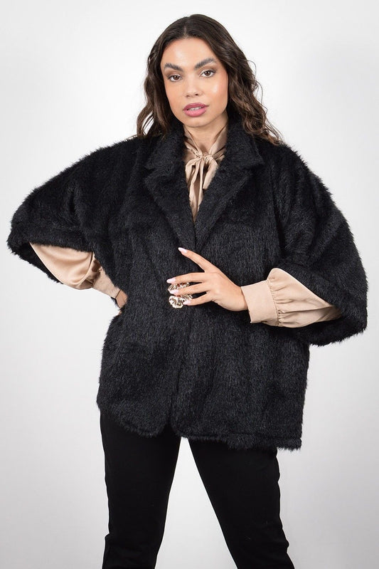 Jacket από οικολογική γούνα