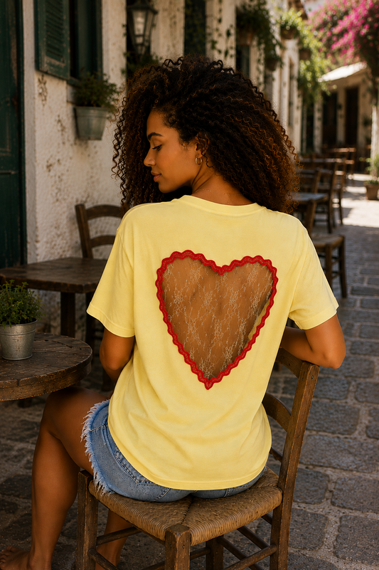 T-Shirt βαμβακερό με εντυπωσιακή πλάτη