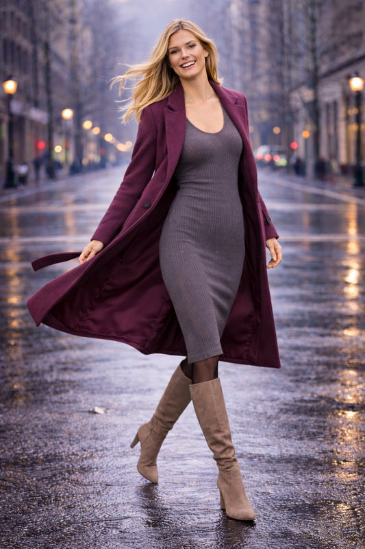 Παλτό διαγωνάλ σταυροκουμπωτό