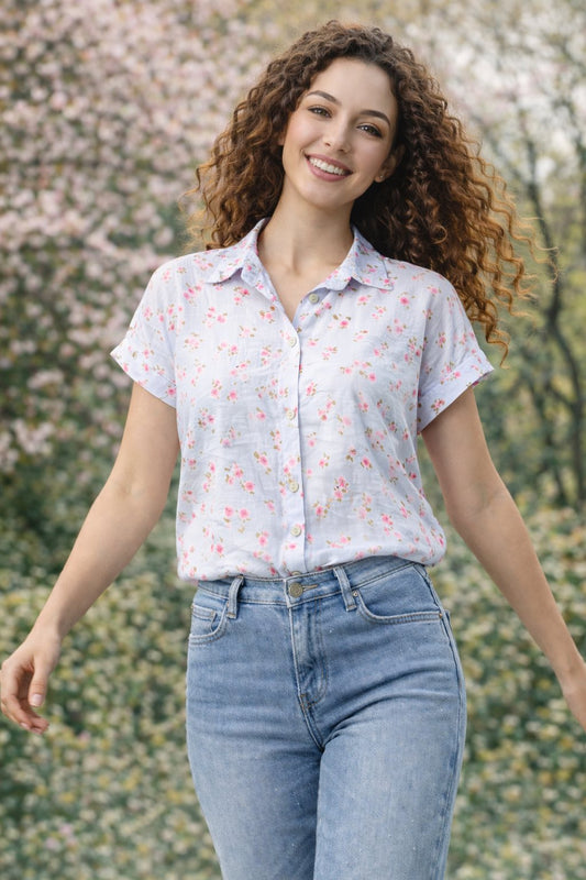 Πουκάμισο floral κοντομάνικο