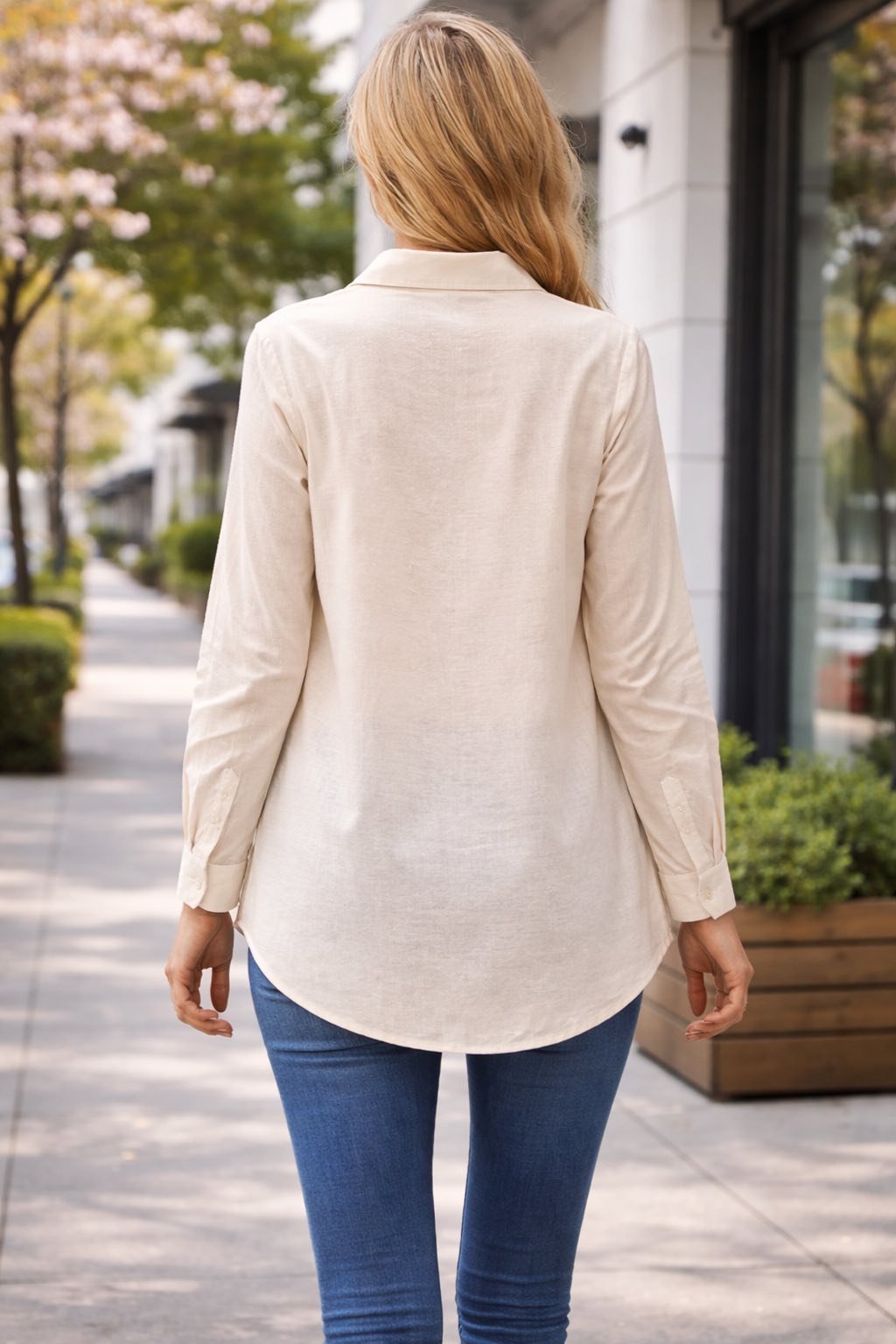 Πουκαμίσα ποπλίνα με κεντήματα