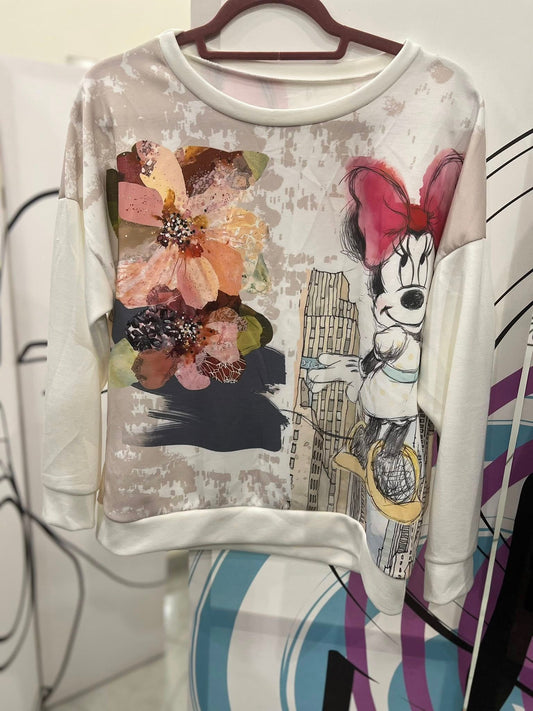 Set φόρμας μπλούζα - παντελόνι cartoon printed