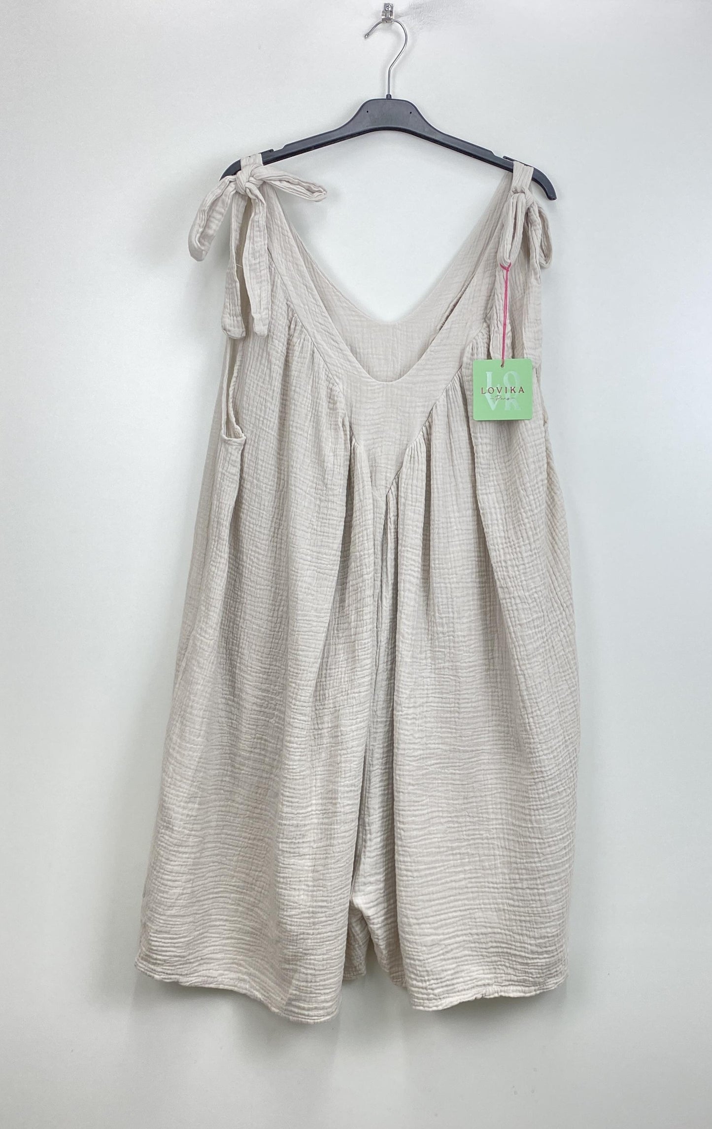 Ολόσωμο shorts βαμβακερό detailed