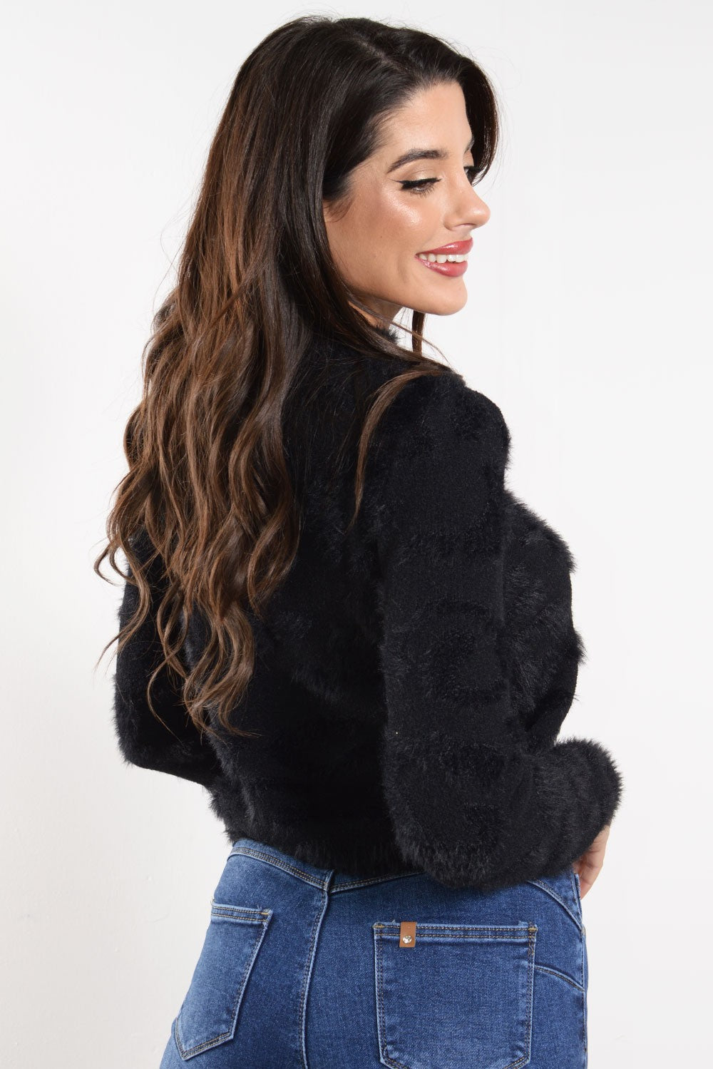 Μπλούζα πλεκτή χνουδωτή fluffy