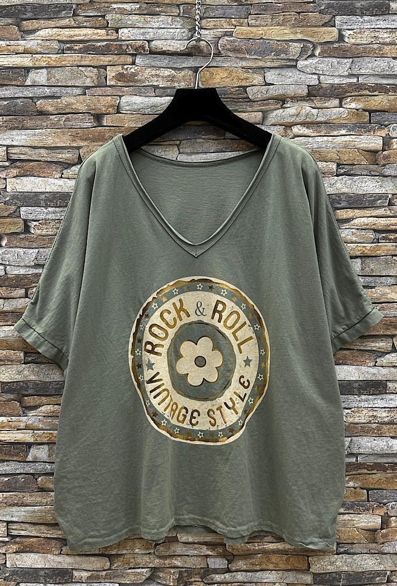 Μπλούζα loose βαμβακερή με στάμπα