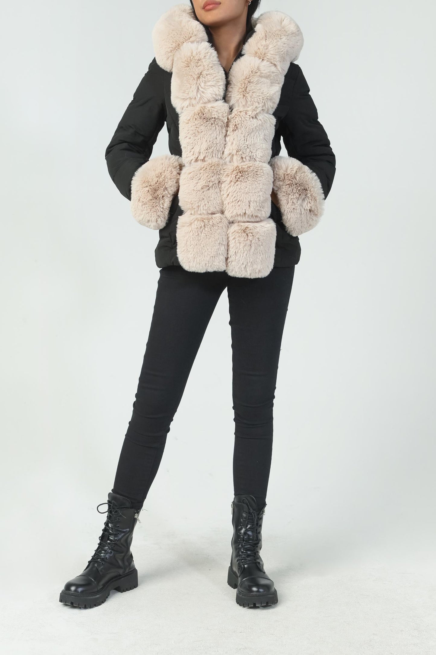 Jacket/Μπουφάν με οικολογική γούνα