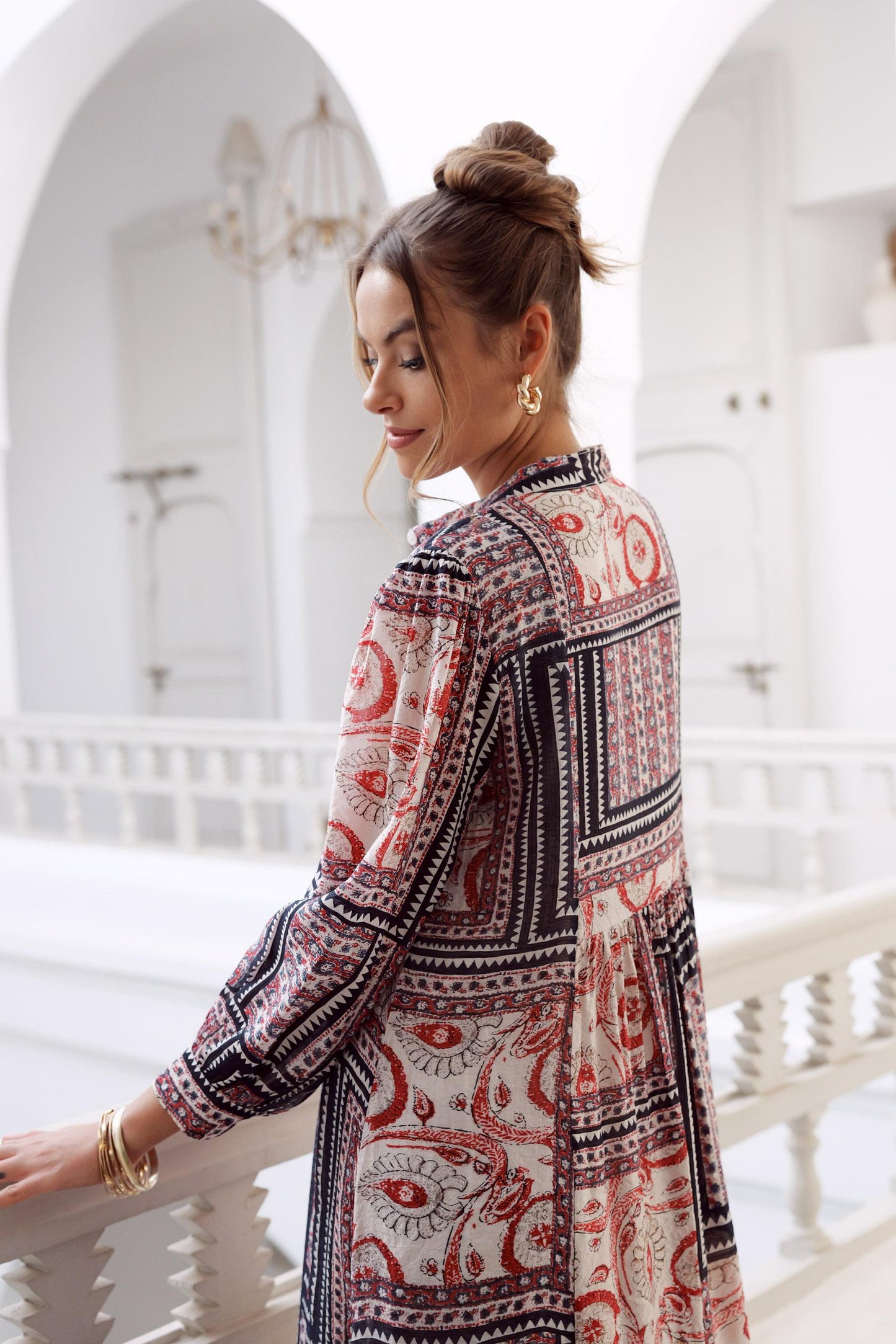 Φόρεμα midi/maxi ethnic printed